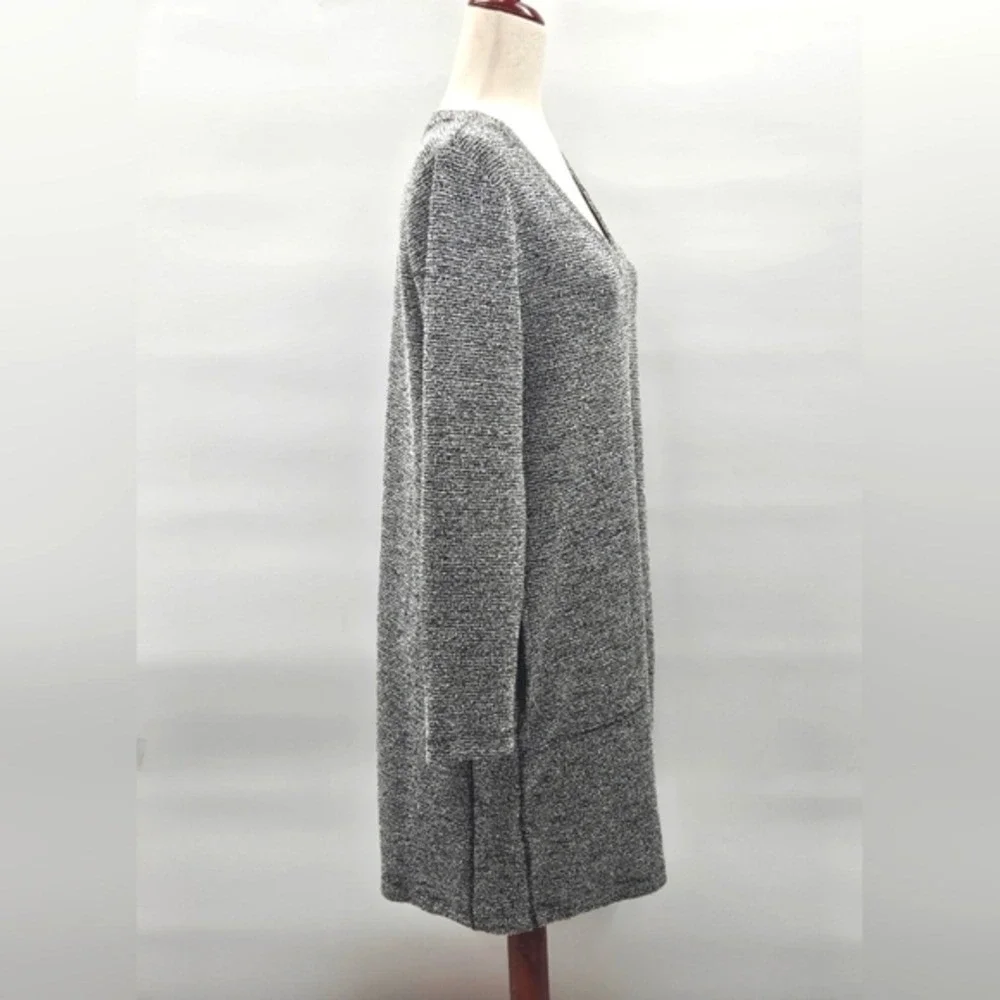 Lou &‎ Grey Gray V-Neck Boucle Stretch Knit Dress Size Medium